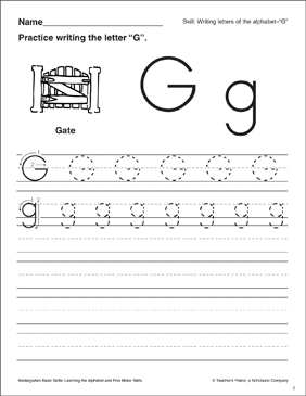 Letter G (Letter Formation Practice): Kindergarten Basic Skills
