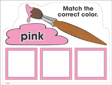 Pink Color Mats Match Trace Write Printable Skills Sheets Pink Color Mats Match Trace Write