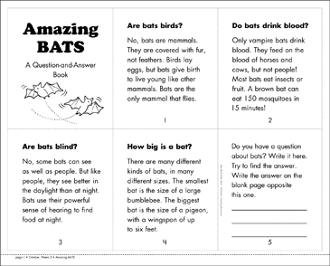 Amazing BATS | Printable Mini-Books