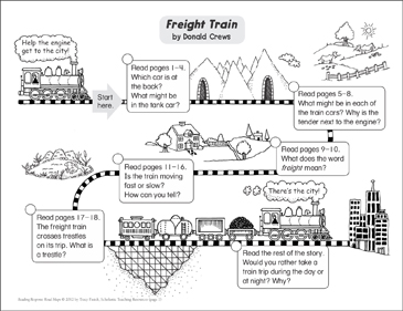 Freight Train: Reading Response Map | Printable Book Reports and