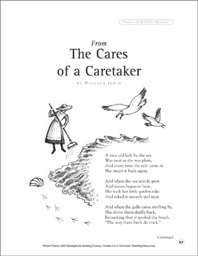 From The Cares Of A Caretaker Fluency Building Poem Printable Texts Lesson Plans And Ideas