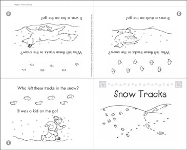 Snow Tracks Mini Book Level C Printable Mini Books And