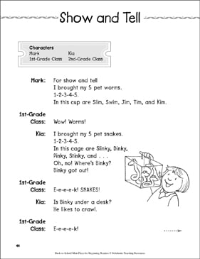 Show and Tell: Back-to-School Mini-Play | Printable Texts