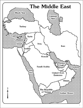 Printable Map Of Middle East Get Map Update