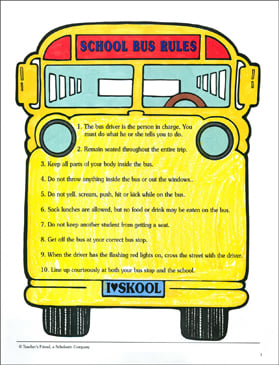 School Bus Rules! | Printable Classroom Management, Teacher Tools and