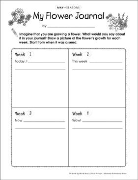 My Flower Journal Draw And Write Prompt Printable Skills