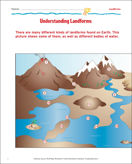 Understanding Landforms: Map Skills | Printable Maps and Skills Sheets