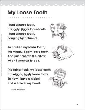 My Loose Tooth | Printable Lesson Plans, Ideas and Texts