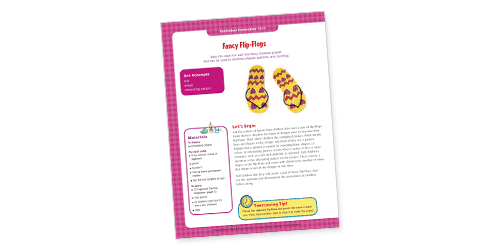 Fancy Flip-Flops: Math and Art Activity