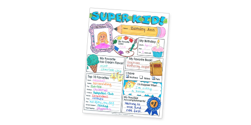 Super Kid! Fill-In Poster