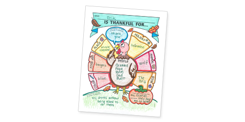 I Am Thankful: Fill-In Poster