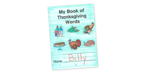 My Book of Thanksgiving Words