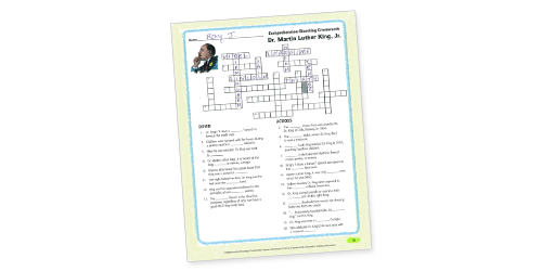 Dr. Martin Luther King, Jr.: Text and Crossword Puzzle