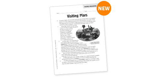 Visiting Mars: Informational Text