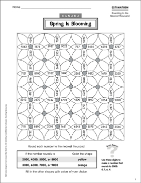 Canada: Spring Is Blooming (Estimation/Rounding to the ...