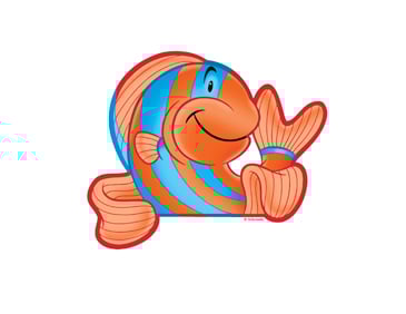 Orange and Blue Striped Fish | Printable Clip Art and Images