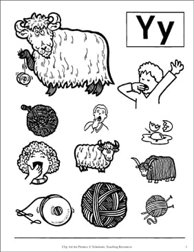 phonics clipart black and white printable
