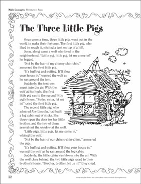 three little pigs story printable