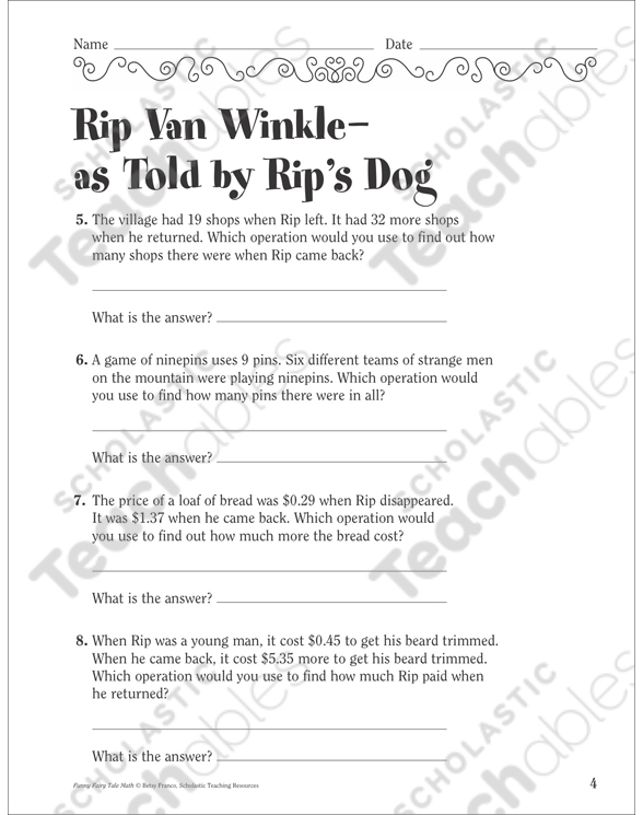 Rip Van Winkle (Choosing an Operation): A Funny Fairy Tale ...