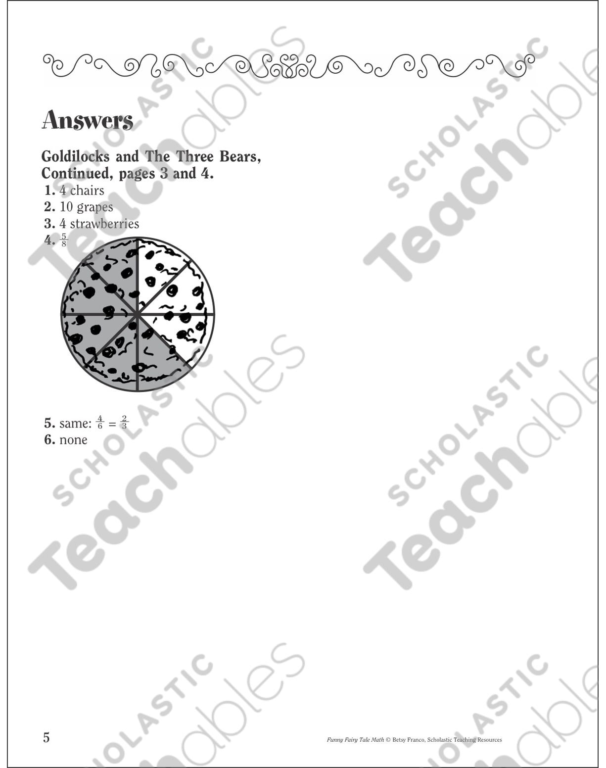 Goldilocks and The Three Bears (Fractions): A Funny Fairy Tale Math  Activity | Printable Texts, Skills Sheets