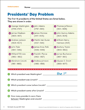 Presidents’ Day Problem