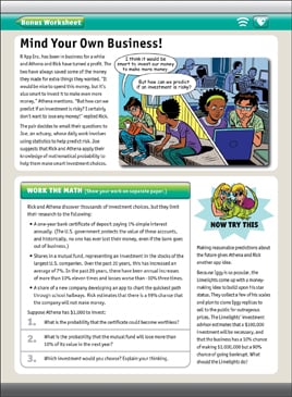 Probability: Mind Your Own Business | Printable Skills Sheets