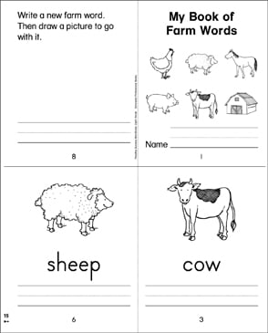 My Book Of Farm Words Printable Mini Books