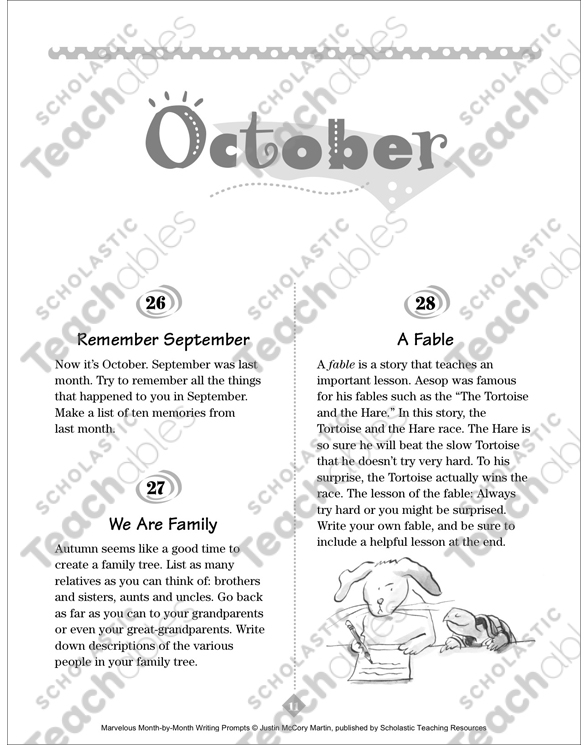 Scholastic top writing prompts