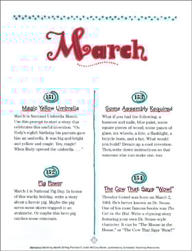 March Writing Prompts