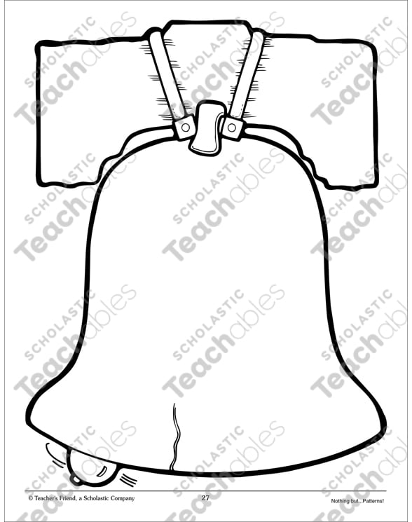 liberty bell black and white clipart
