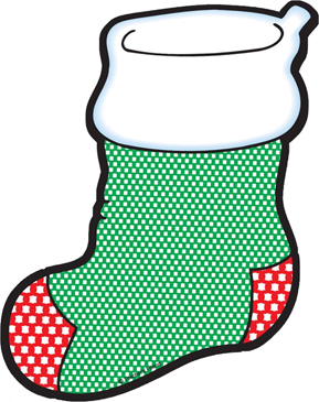 Green and Red Holiday Stocking | Printable Clip Art and Images