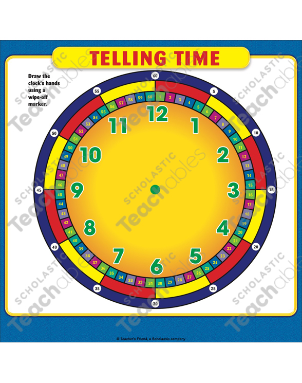 Telling Time Clock Template: Student Reference Page ...