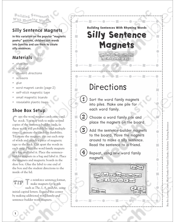 silly rhyming sentences