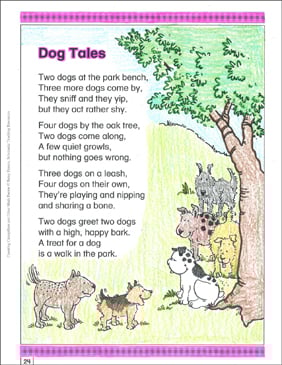 Dog Tales Math Poem Amp Activities Printable Lesson Plans