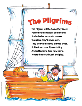 Pilgrims Poem - Printable Worksheet