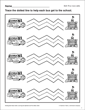 tracing zig zag lines fine motor skills kindergarten basic skills printable skills sheets