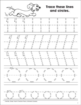 Tracing Skills: Tracing Lines and Circles | Printable Skills Sheets