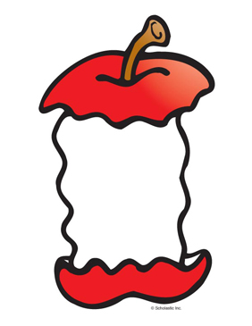 clipart apple core