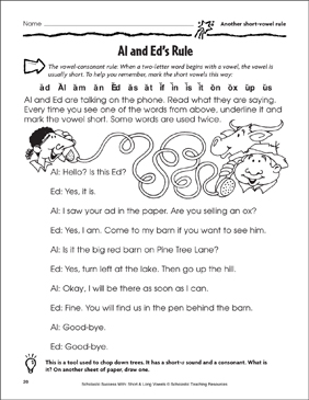 Al And Eds >> Al And Ed S Rule Another Short Vowel Rule Printable Al And Eds >> Al And Ed S Rule Another Short Vowel Rule Printable