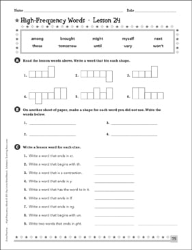 Scholastic Word Wall Word Cards High Frequency Words Level 3 8 12