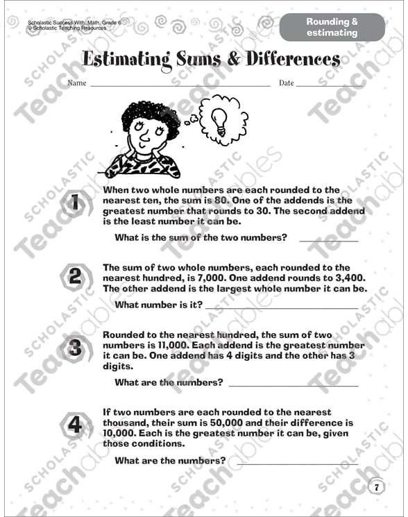 Estimating Sums & Differences (Rounding & Estimating ...