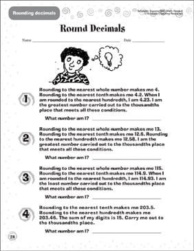 Round Decimals | Printable Skills Sheets