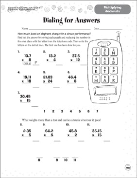 multiplying decimals worksheets games practice activities printable lesson plans for kids