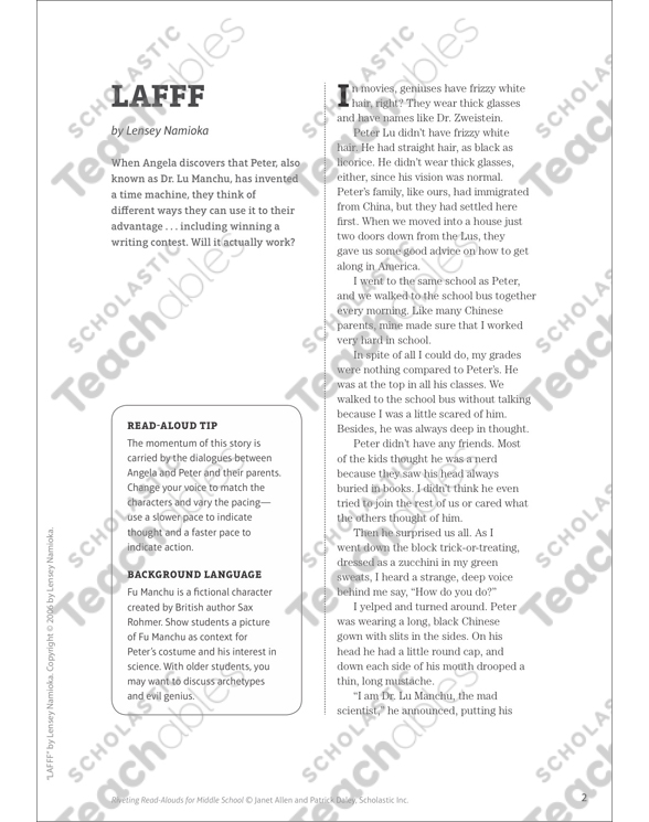 Lafff Read Aloud Printable Lesson Plans Ideas And Texts