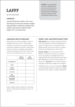 Lafff Read Aloud Printable Lesson Plans Ideas And Texts
