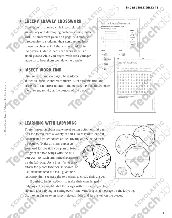 Incredible Insects Ideas and Activities | Printable Lesson ...