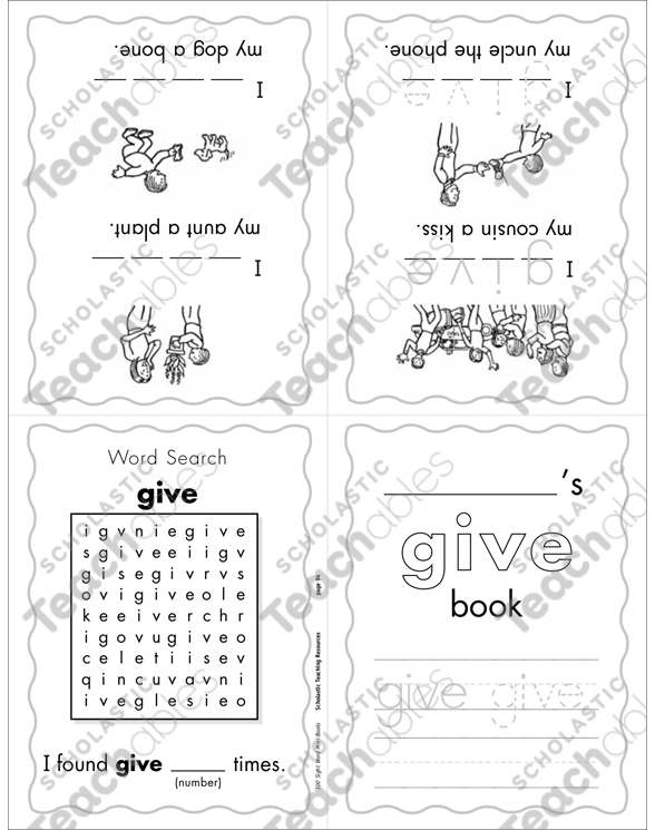 高評価なギフト “give” Word Sight The (Level Mini-Books Printable | 4) 洋書