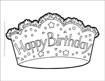 happy birthday crown template