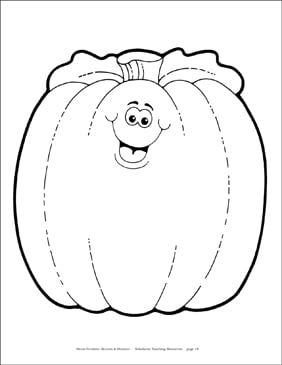 Pumpkins! Printable Practice Sheet or Clip Art — One Squiggly Line