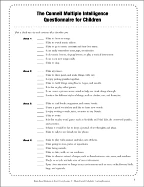 multiple intelligences test